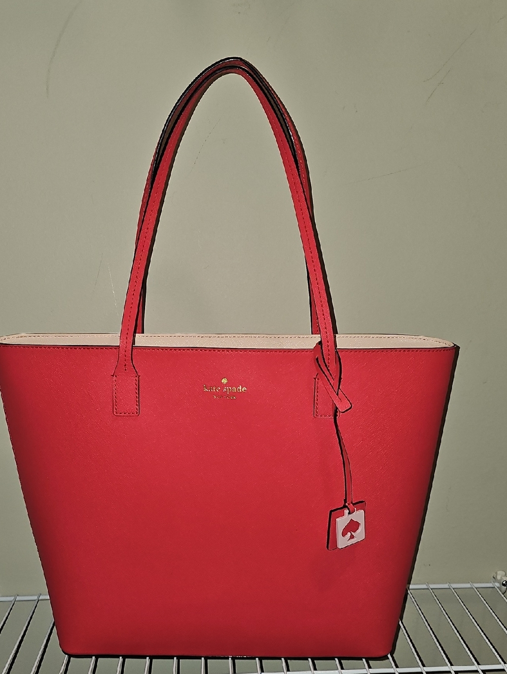 kate spade Coral/Red Tote with Top Handles